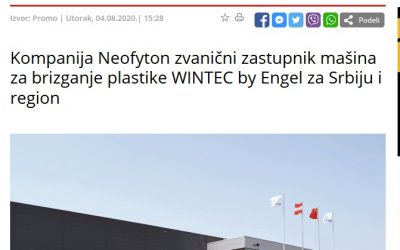Poslovni portal ekapija – Kompanija Neofyton zvanični zastupnik mašina za brizganje plastike WINTEC by Engel za Srbiju i region